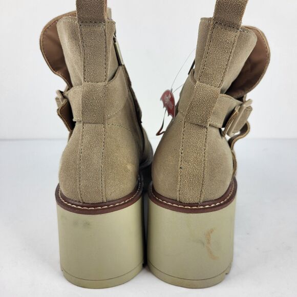 Blondo Giovanni Waterproof Platform Ankle Boots Beige Size 9M - Picture 8 of 15